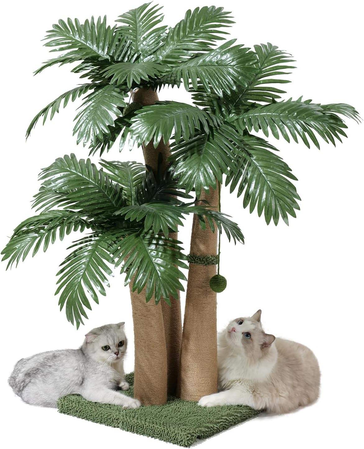 40-Inch Curved Sisal Cat Scratching Post - Modern Design